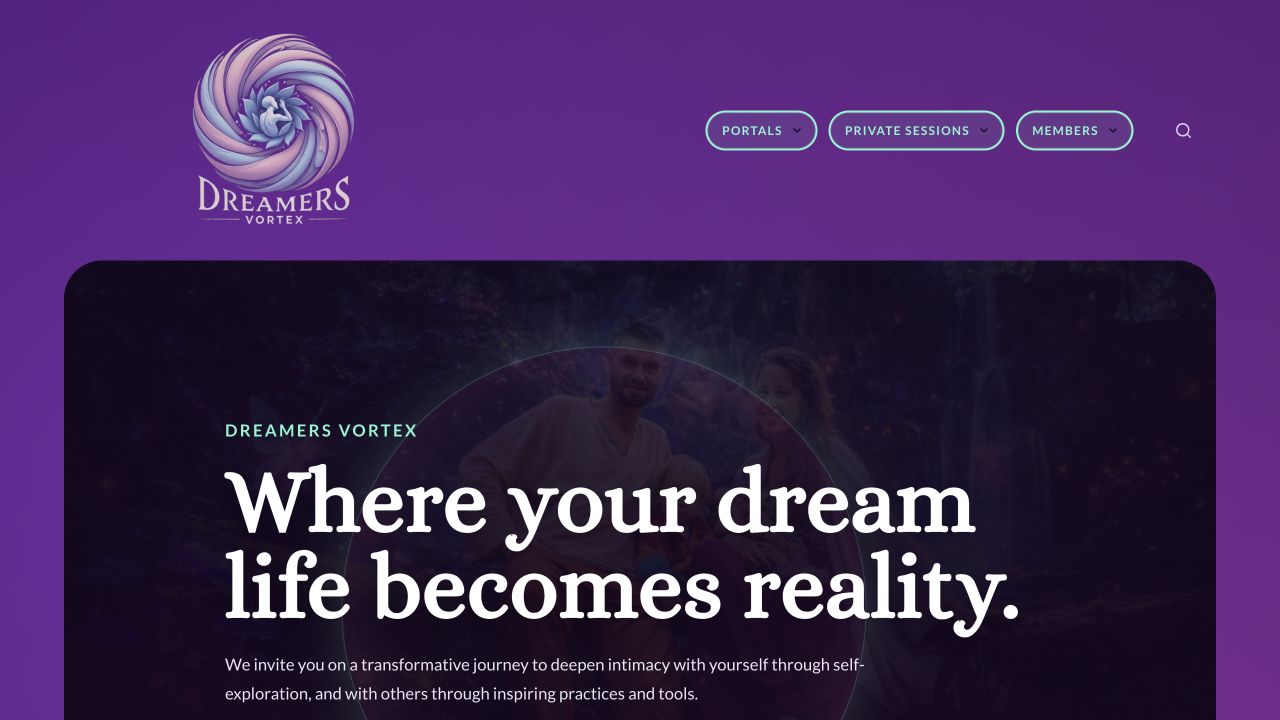 Dreamers Vortex website